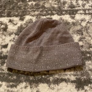 calvin klein beanie!! grey with rinestones